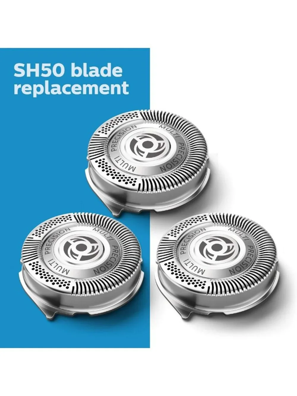 Genuine Replacement Shaver Heads for Smooth Shaving, 3 Pack